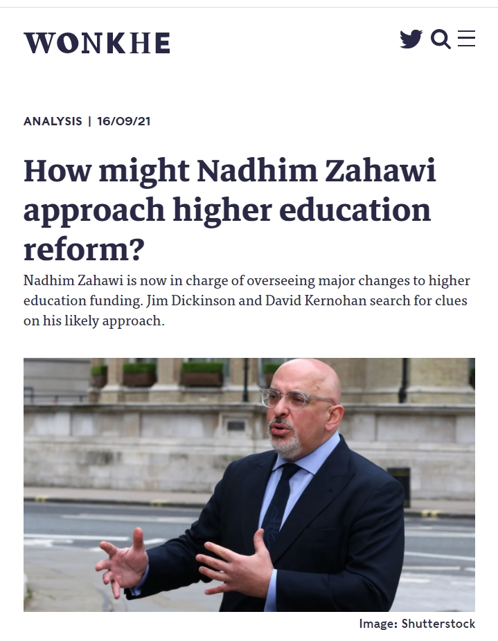 Univisiongovernance - Portrait Wonkhe - How might Nadhim Zahawi approach higher education reform