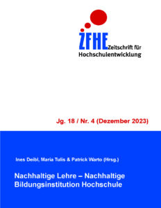 Bd. 18 Nr. 4 (2023): Nachhaltige Lehre – Nachhaltige Bildungsinstitution Hochschule